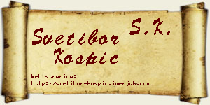 Svetibor Košpić vizit kartica